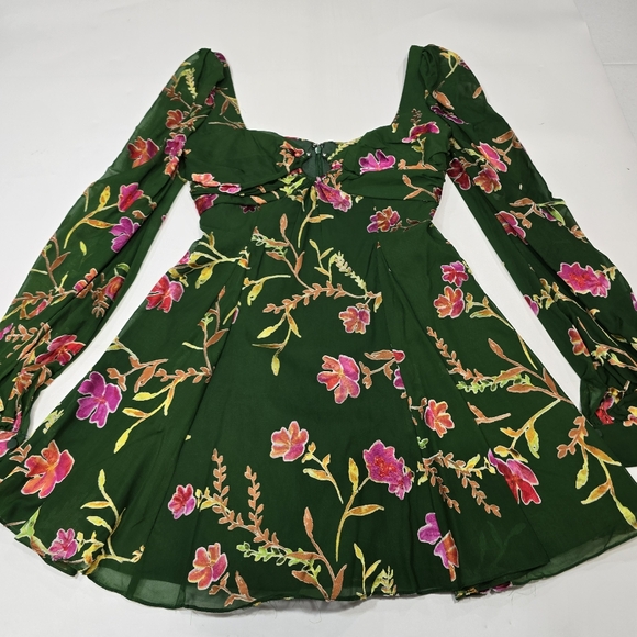 Lovers and Friends Marcella Mini Dress in Jade Floral - Picture 2 of 11